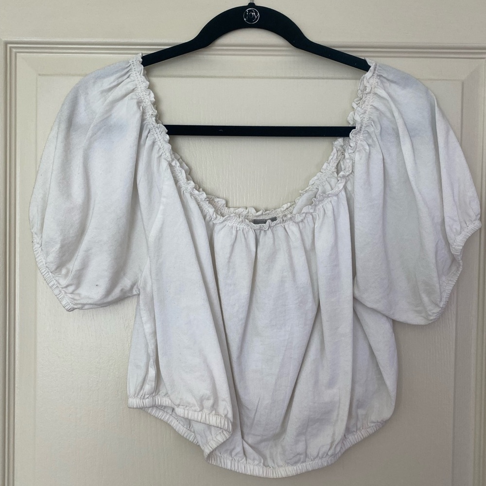 Puff Sleeve Crop Top